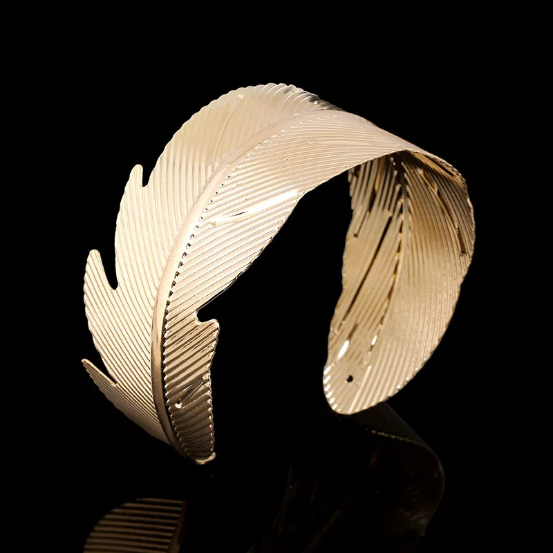 Bangle Bracelet Gold Silver Color Hollow Wide Cuff Bracelets Bangles For Women Men Punk Geometric Alloy Open Big Bangle Bracelet