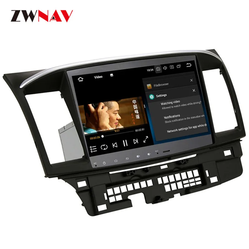Discount Android 9.0 Car Multimedia Player GPS Navigation Head Unit For Mitsubishi Lancer Lancer X Galant Fortis 2007-2017 EVO 10 IPS 7