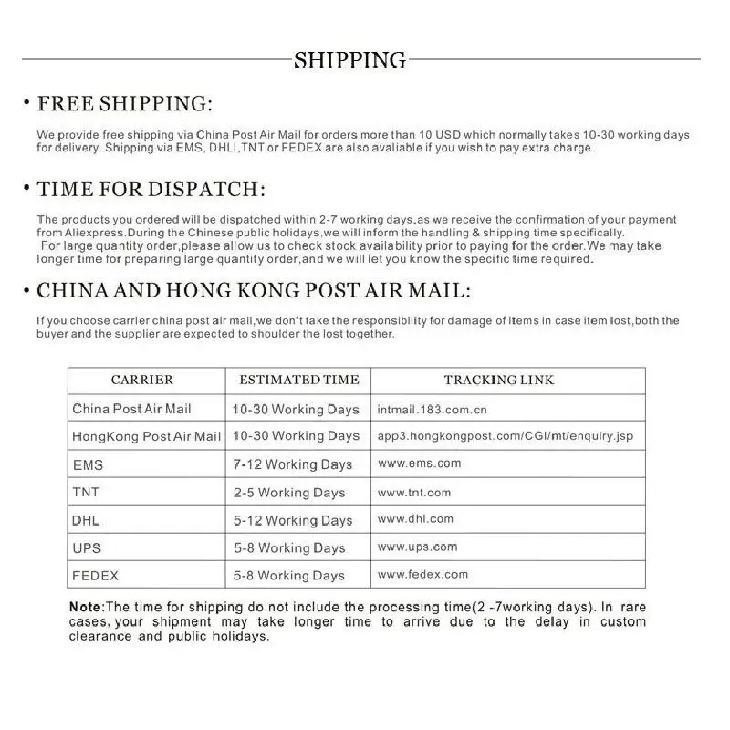 SHIPPING