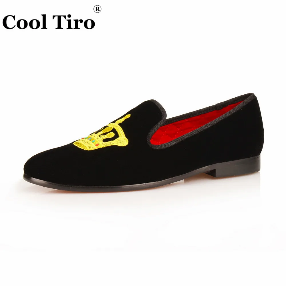 Golden Crown Embroidered Loafers  (10)