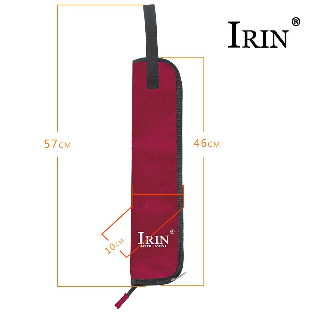 IRIN Drum Stick Gig Bag Водонепроницаемый чехол из ткани Оксфорд держатель с ручным