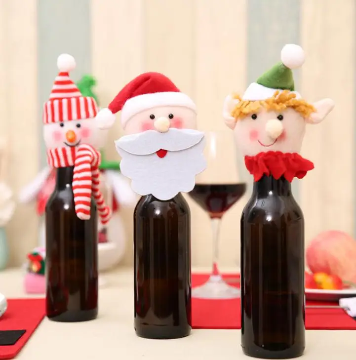 Санта Клаус/клоун/Снеговик головы дизайн обложки для bottls и банки с шляпа борода
