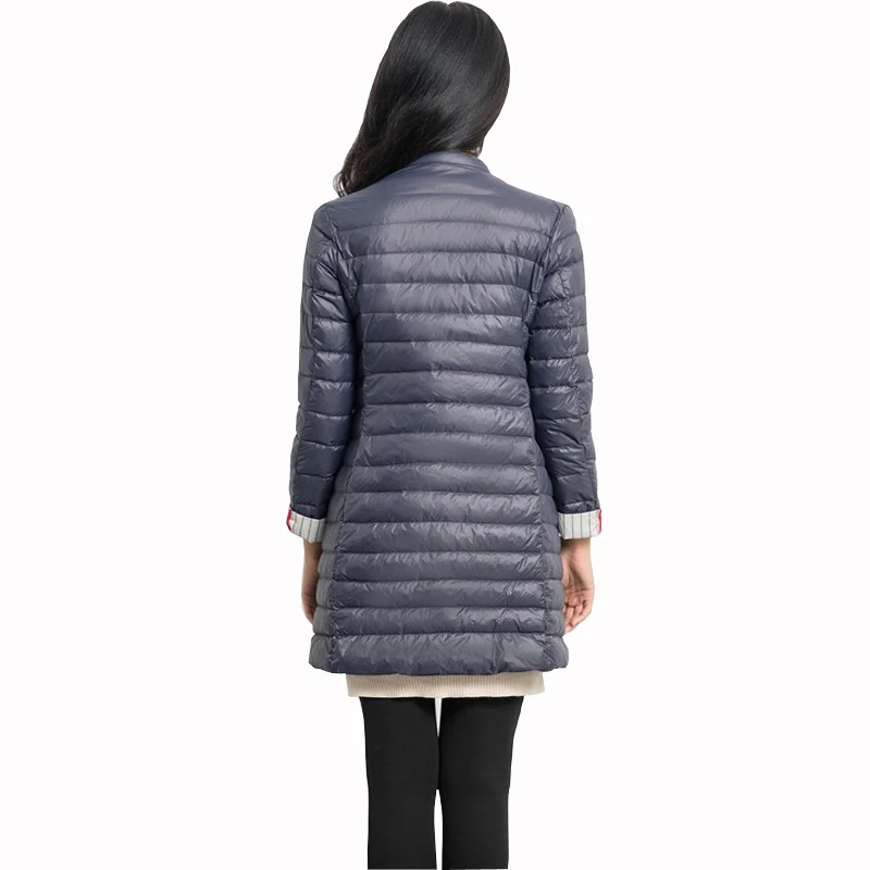 2017 Lumière Femelle Ultra Nouveau Black Ja530 Feminina long Vers army Blue Solide Parkas camel Moyen navy Bas Jaqueta Femmes Green Le Mince Manteaux Veste D'hiver Vestes rqrE6xn