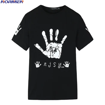 

NORMEN Men's Fashion Printed T-Shirts Cotton Round Neck Short Sleeve Casual Tops Tees Shirts Men Summer Style Regular Fit Tshirt