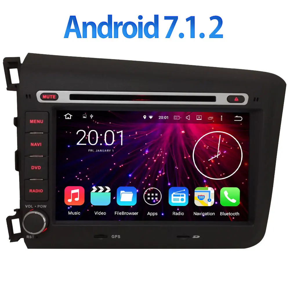 Android 7 1 2 Multimedia GPS Navi 8 Quad Core 4G LTE SIM WIFI Car DVD