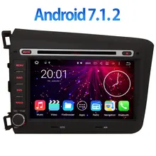 Android 7.1.2 Multimedia GPS Navi 8 ”Quad Core 4G LTE SIM WIFI reproductor de DVD de radio Del Coche para Honda CIVIC 2012 2013