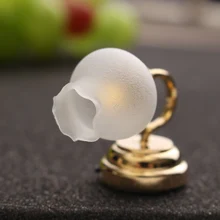 1:12 мини металлический стеклянный светодиодный ночник-цветок миниатюрный светильник Новинка светильник ing для детей DIY Кукольный дом игрушка свадебный подарок домашний декор