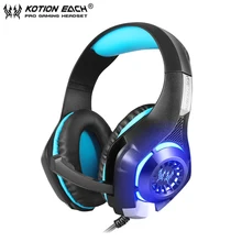 Игровые наушники KOTION GS400 игровая гарнитура геймер шлем для PS4 планшет ноутбук 3,5 мм стерео наушники для ПК с микрофоном+ адаптер кабель
