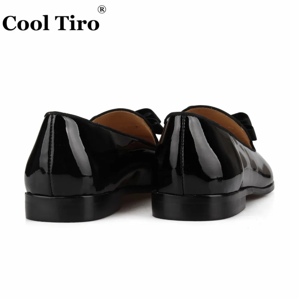PATENT LEATHER Loafers SLIPPERS WITH SILK BOW (13)