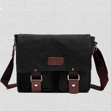 Многофункциональные холщовые мужские сумки кожаные сумки через плечо ретро винтажный стиль Crazy Horse Студенческая сумка через плечо