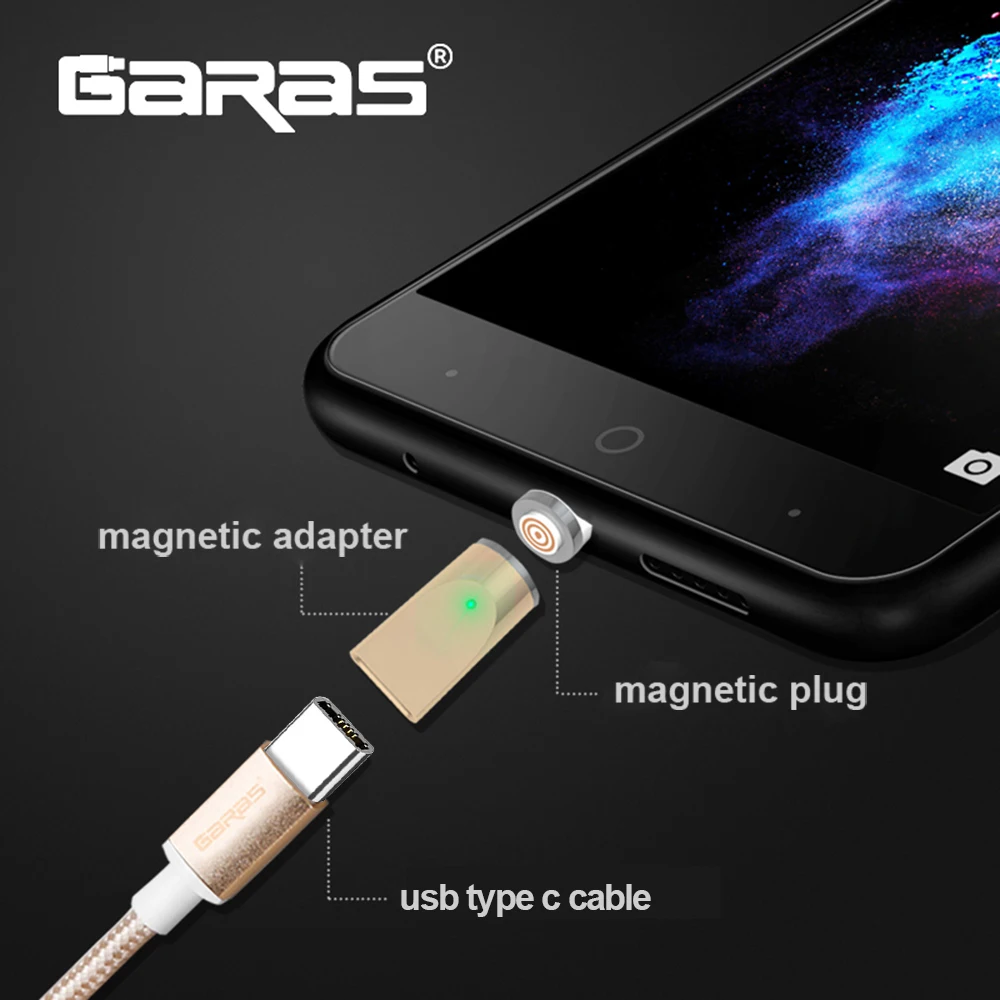 GARAS Магнитный usb type C адаптер для iphone/Micro/usb type c порт зарядное устройство и данных магнит адаптер для samsung/Xiaomi/huawei/LG