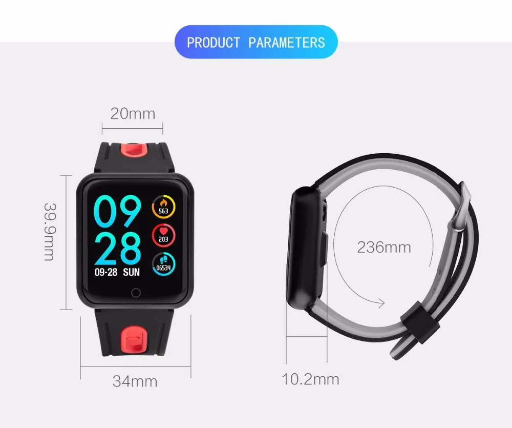 P68 спортивные IP68 Смарт-часы фитнес-браслет трекер активности пульсометр кровяное давление для ios Android apple iPhone 6 7