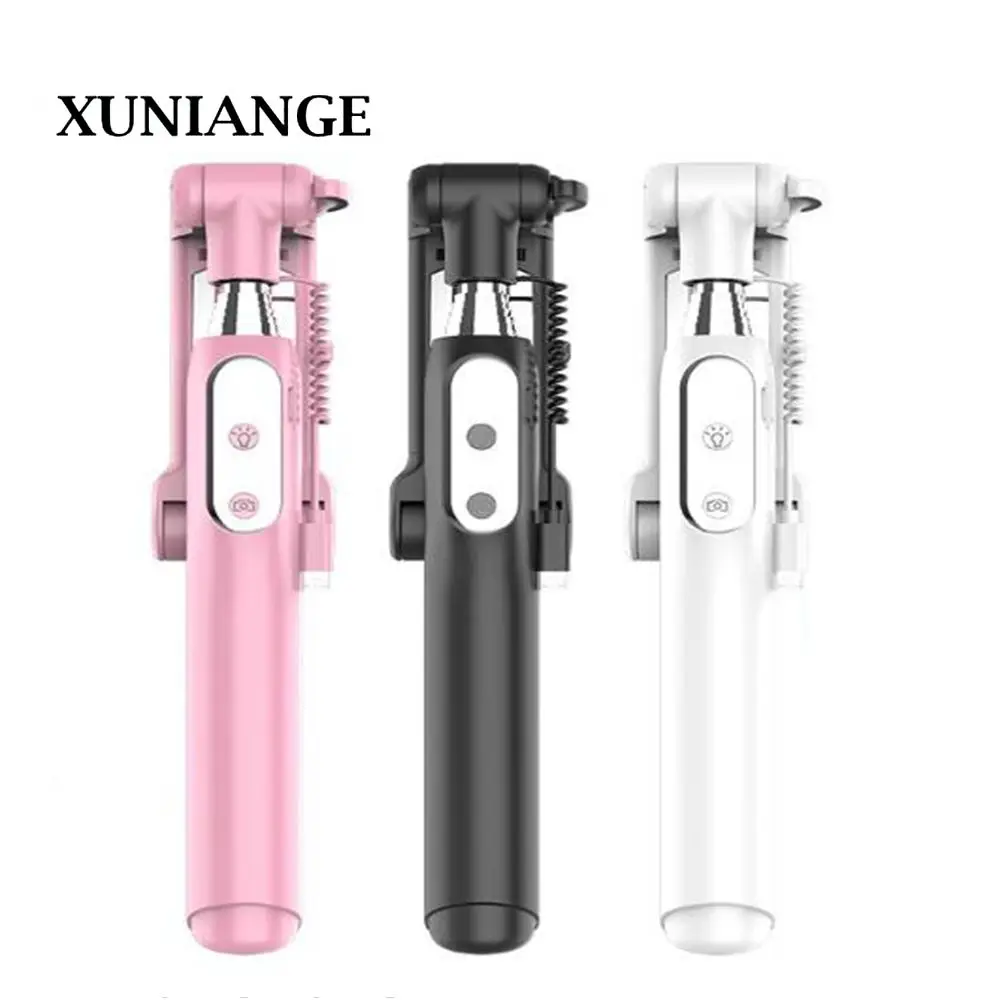 

XUNIANGE Smartphone Mini Selfie Stick Wire Control Three Generations Fill Light Beauty Record Video Selfie Stick Telescopic Rod