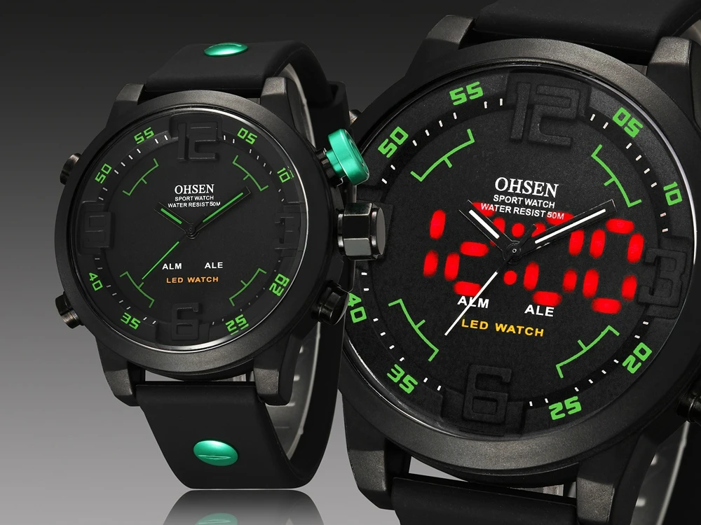 AD2820-5(8)OHSEN Brand Digital Sport Mens Quartz Watch