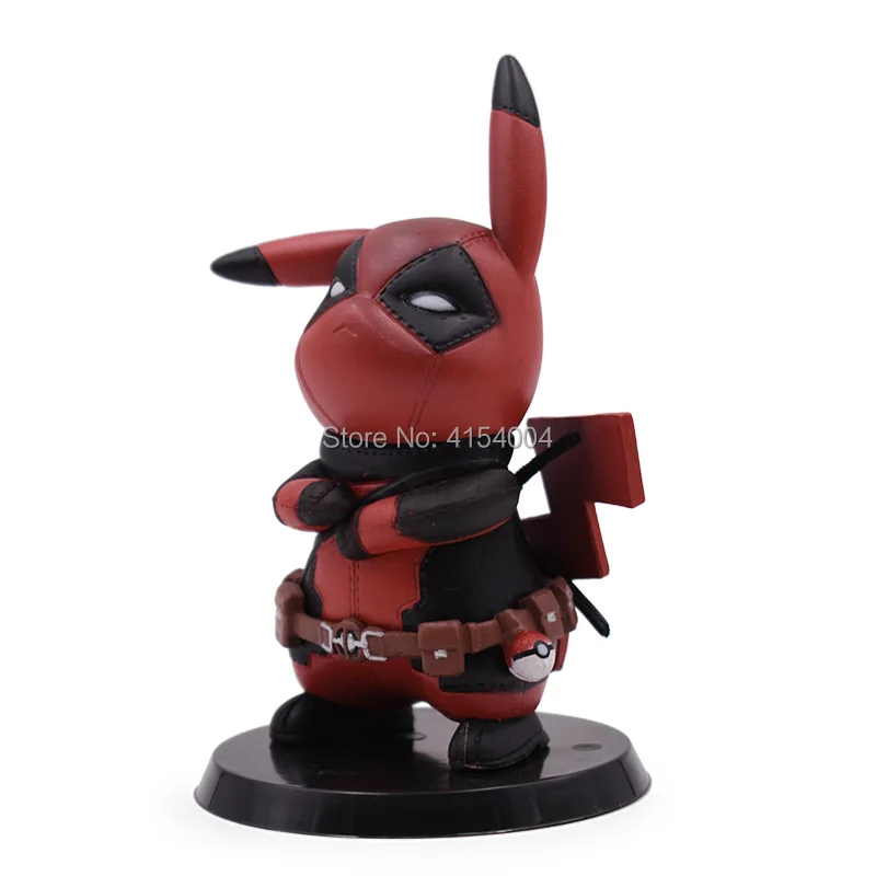 Harga Anime Q Ver Deadpool Pikachu Cosplay Deadpool Action Figure PVC Figurine Koleksi Model Hadiah Natal Mainan untuk Anak