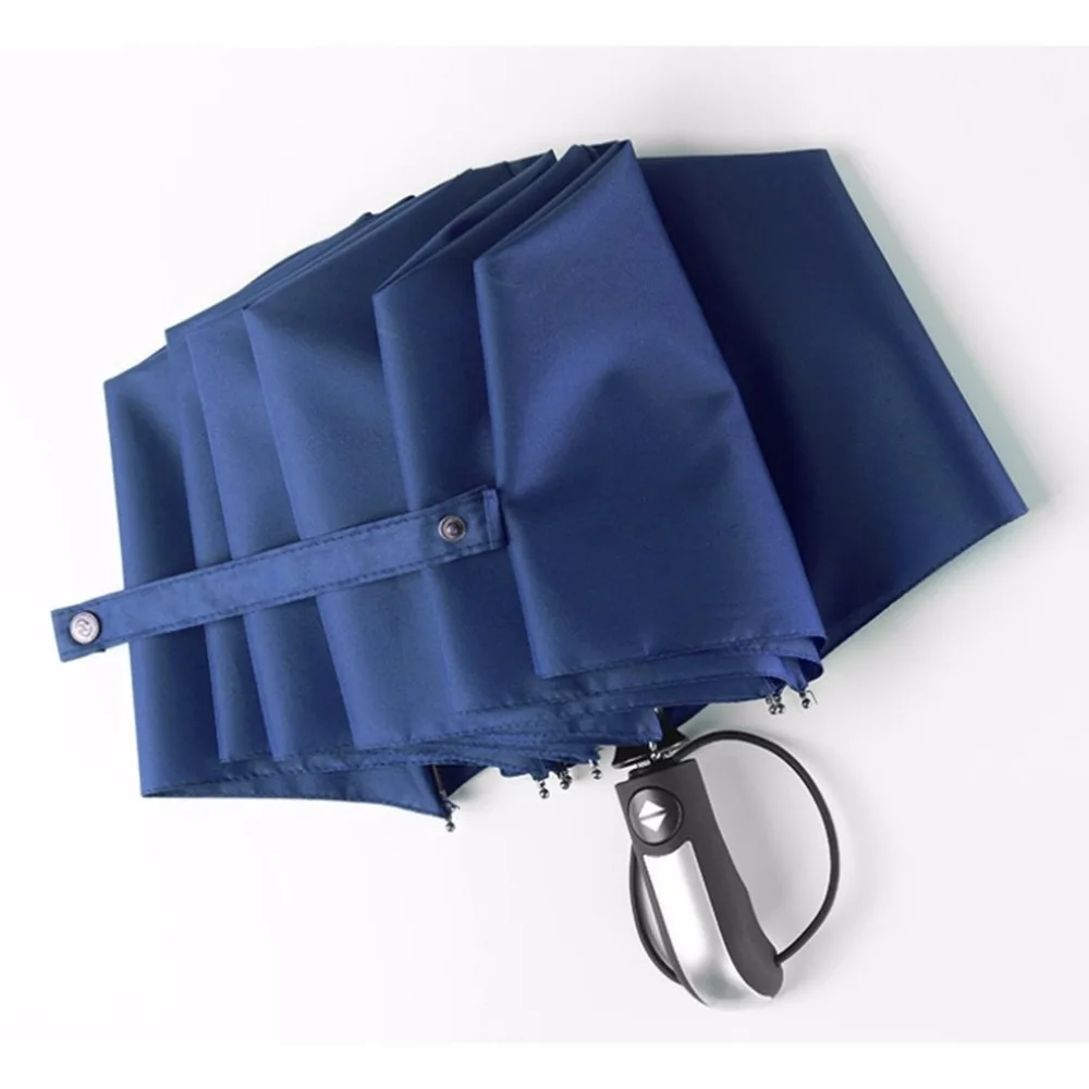 Полностью автоматическая установка для монтажа на солнце зонтик складной зонт в три сложения с 10 спицами Бизнес зонтик Для мужчин Для женщин Зонт усиленный минималистский стиль