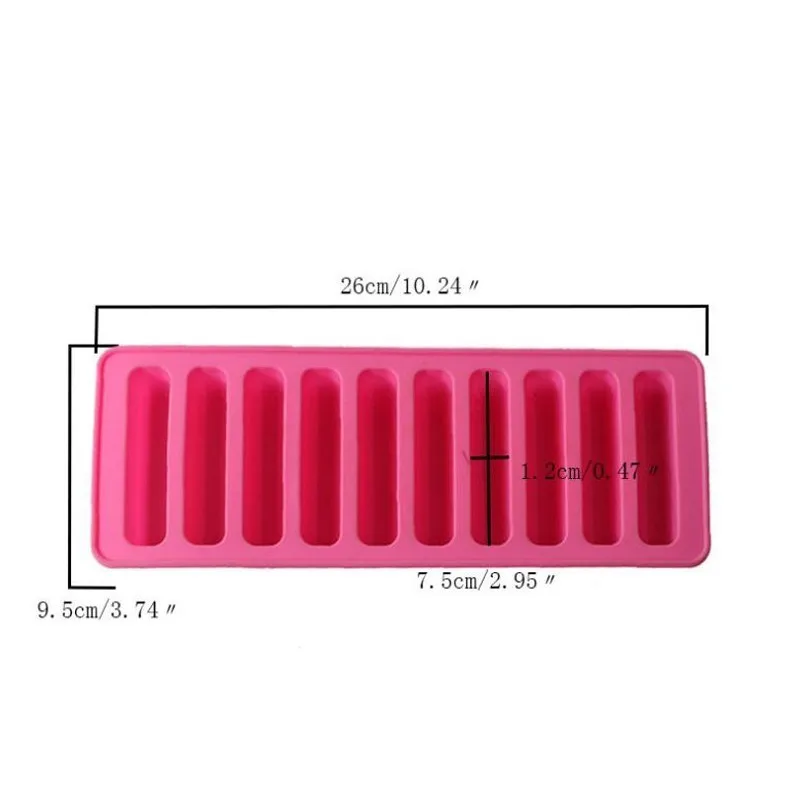 

1 Pc Silicone Strip Shape Cake Finger Cookies Watter Bottle Ice Cream Molds