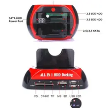 Все в 1 2," 3,5" IDE SATA HDD жесткий диск клон держатель док-станция с несколькими кард-ридером