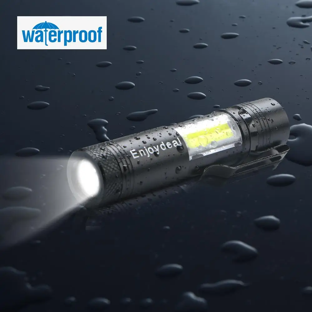 Портативный мощный светодиодный фонарик с зажимом 4 режима 2000 лм|led flashlight 2000|lumen