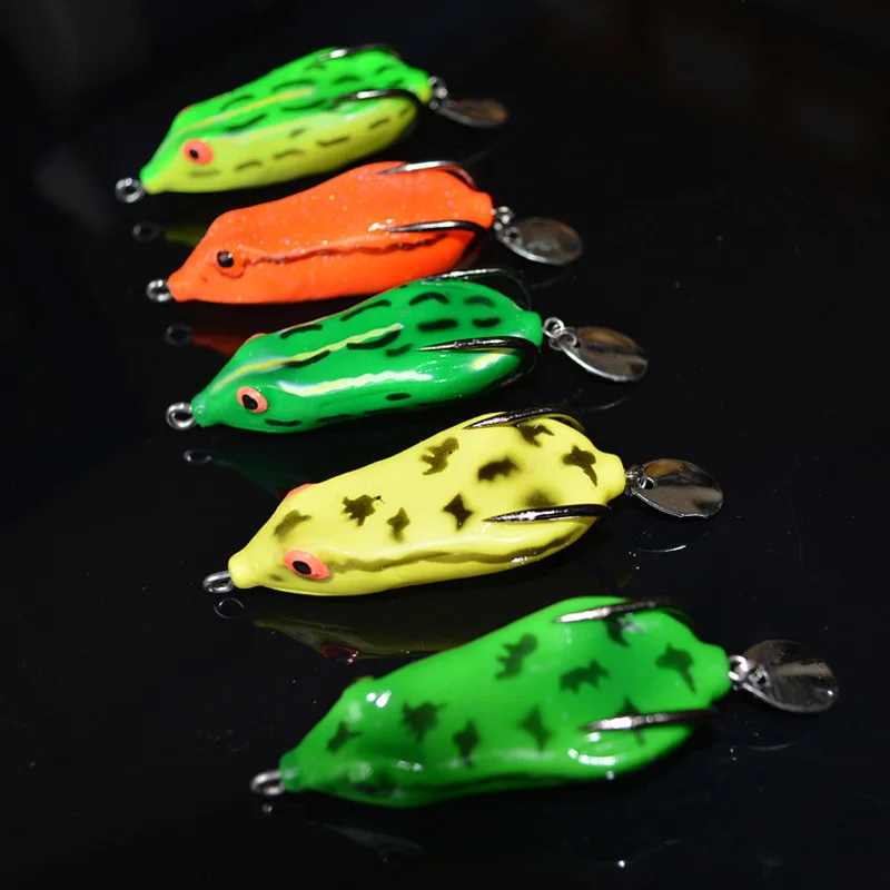 Buy Fishing Snakehead Lure Frog Double Hook With Spoon