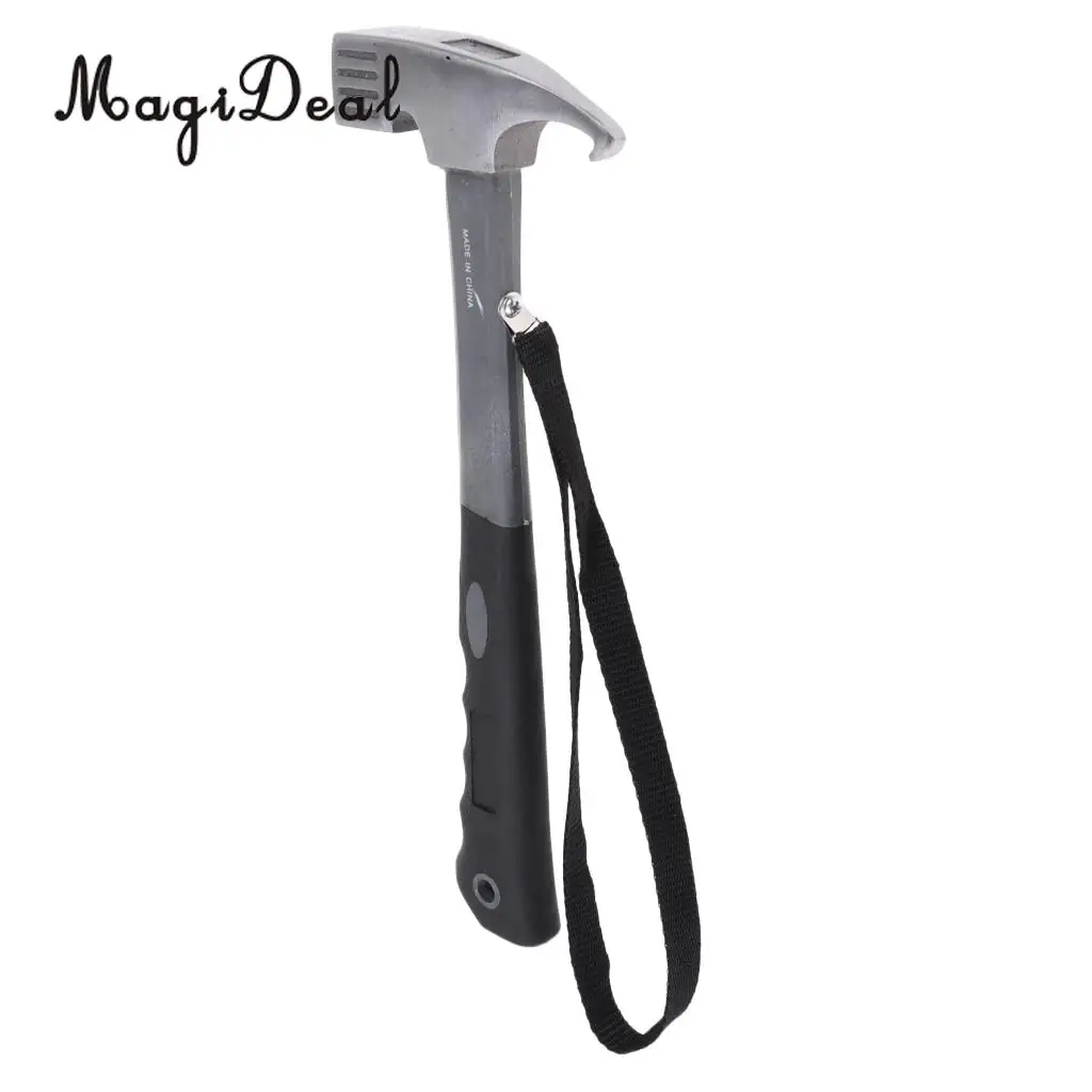 Portable Carbon Steel Camping Tent Hammer Tent Peg Stake Puller Mallet Extrator Remover Awning Canopy Multifunction Tool