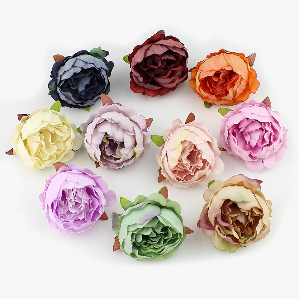 

10 pieces Peony flower Artificial Flowers For Wedding Car Decoration DIY Home Decorative Wreath Fake Flowers kunstbloemen