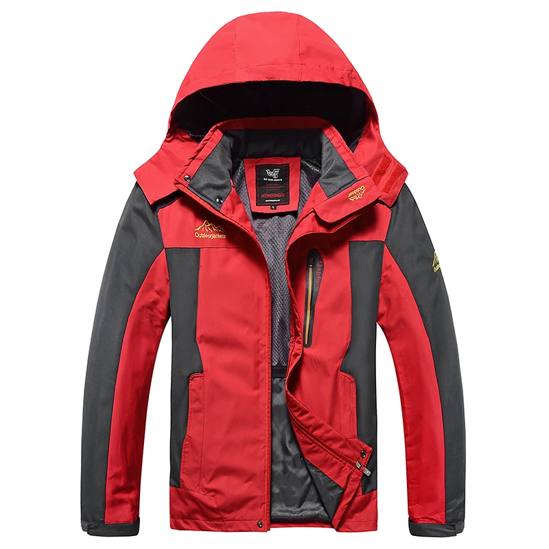 6XL 7XL 8XL, Мужская ветровка большого размера, мягкая оболочка, уличные куртки, мужские пальто для альпинизма, кемпинга, отстегивающийся капюшон, мужские походные куртки