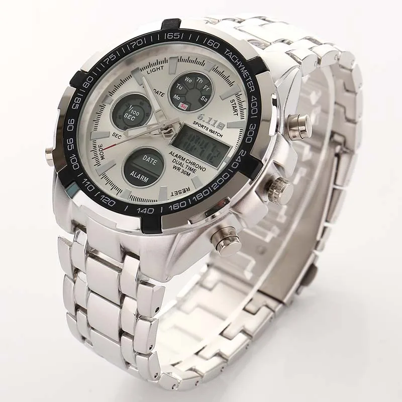 

Men Watch Brand LED Digital Watches Waterproof Stainless Steel Casual Quartz Sports Military watch Relogio Masculino