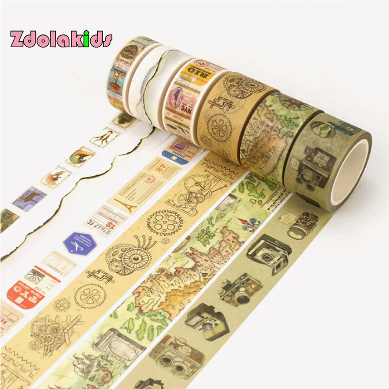 

Vintage Thing Travel Map Decorative Washi Tape DIY Scrapbooking Stationery Masking Tape School Office Supply