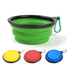 Складные силиконовые миски для кормления собак, портативные миски для собак, кошек, кормов для воды, горячие принадлежности для домашних животных, миски для путешествий