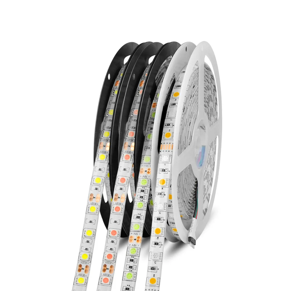 

Waterproof 5M DC 12V LED Strip Light 5050 60leds/m RGB RGBW RGBWW stripe Holiday Decoration LED String Flexible Ribbon tape lamp