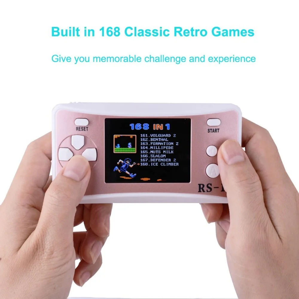 Портативная игровая консоль LCDD для детей 2 5 дюйма 168 встроенных школьных игр