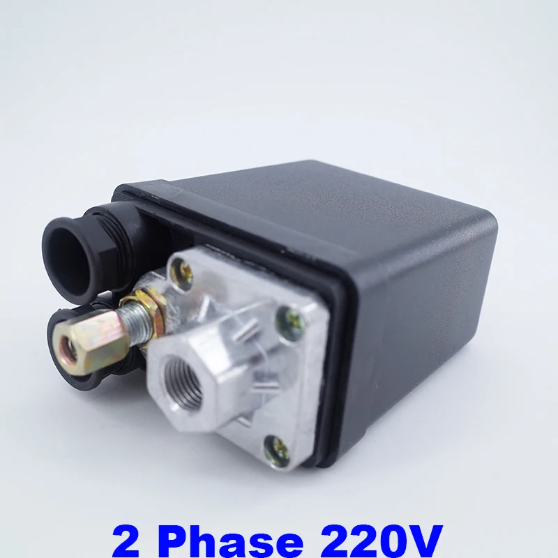 

High Quality 80-120psi 5bar-8bar 240V 16A Heavy Duty Air Compressor Pressure Switch Control Valve 1 Port 2 Phase
