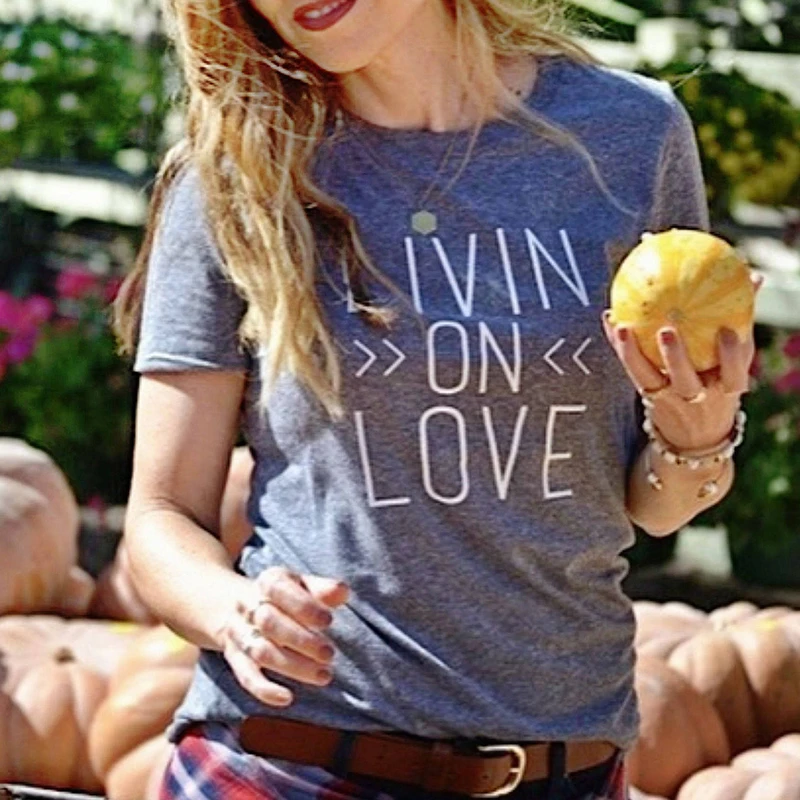 new valentine women tshirt livin on love printed shirts women plus size tops clothes love new valentine women tshirt livin on love printed shirts women plus size tops clothes love