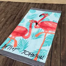 

Playa Toallas Towel Free Shipping 2018 New , European And American Style Flamingos Bj Active Printing Cut Cotton, 170*90 Towel