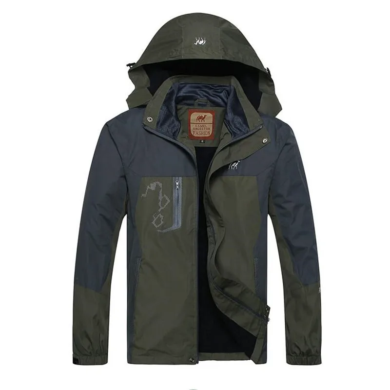 

2015 Spring and Autumn Camping Hiking women and Men Jacket Outdoor jacket Sportswear Hooded Plus Velvet Waterproof Outerwear