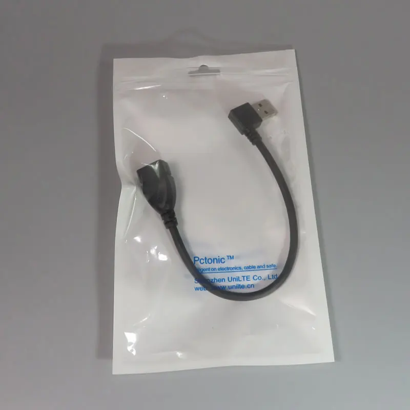 PCTONIC USB3.0 OTG кабель Удлинительный type-A папа-мама Высокоскоростной USB 3,0 90 градусов прямоугольный изгиб синий короткий кабель