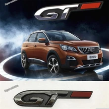 Lapetus ABS Lato Del Corpo di Automobile Emblema Logo Etichetta Accessori di Copertura Esterno Trim 1 pz Fit Per Peugeot 3008/5008 GT