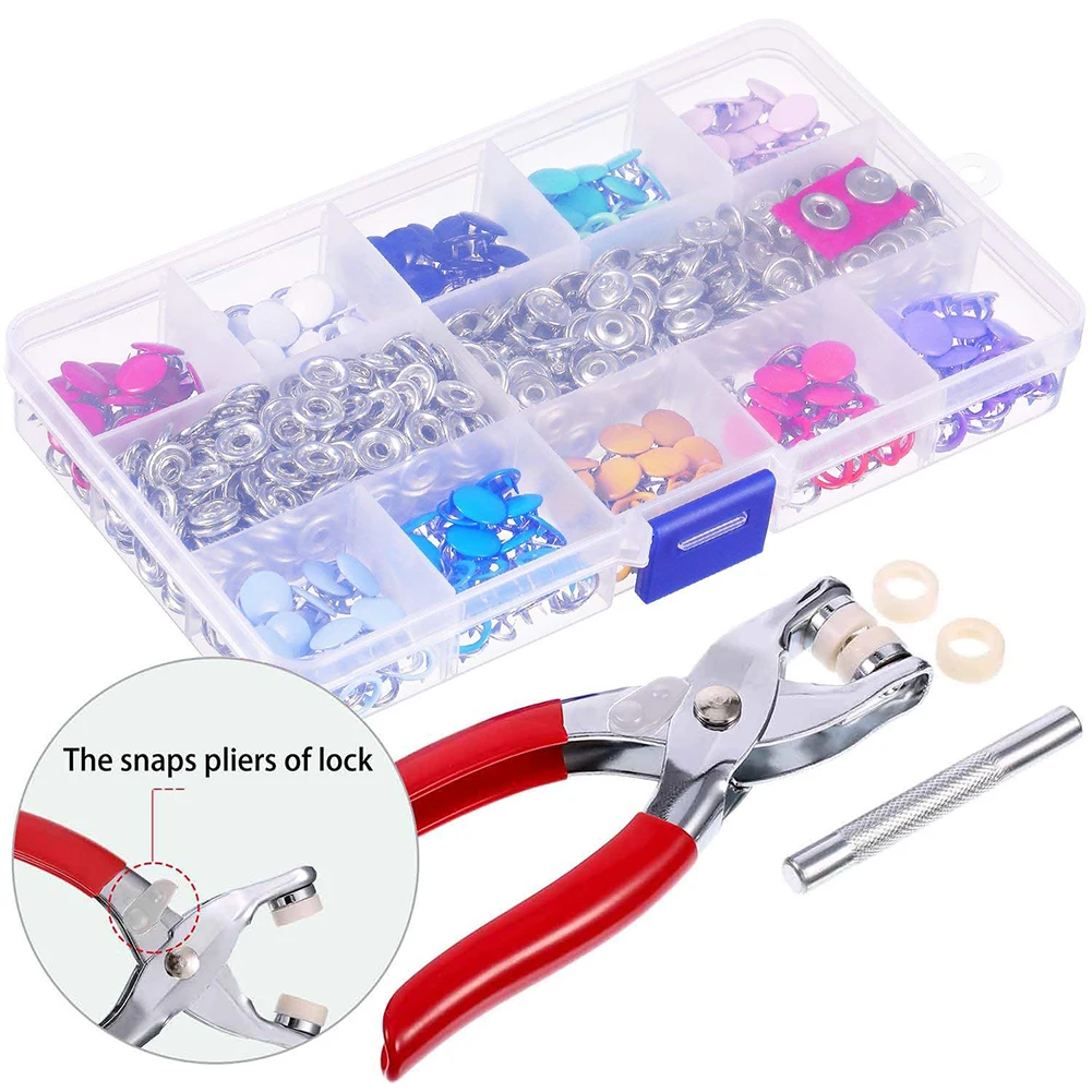 

200 Set Button Solid Snap Copper 10 Colors Hollow Craft Eco-friendly Buckle Sewing Rompers