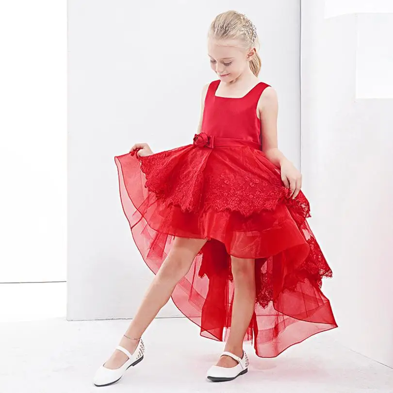 

High-end Children's Ball Gown Baby Girls Clothes Dress Sleeveless Mesh Spliced Princess Dress Wedding Party Brithday Dress Y878