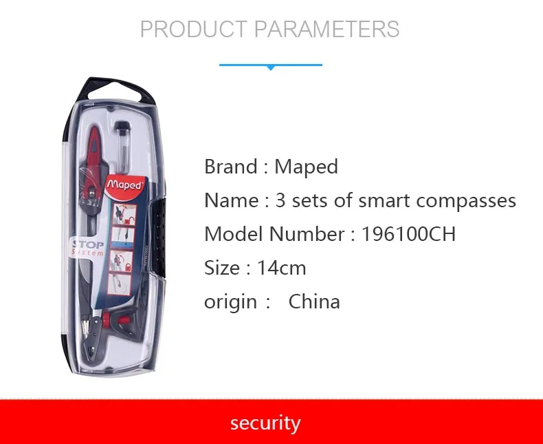 Maped многофункциональный инструмент для рисования металлический чертежный из нержавеющей стали компасы для осмотра для студентов