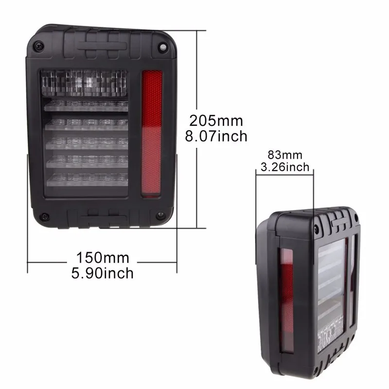 2X Plug & Play LED Brake Tail Lights Bulb For 07-15 Jeep Wrangler JK Rear Turn Singal Reverse Conversion Lights