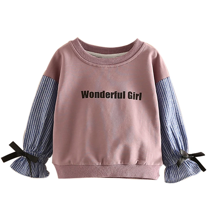 Новая осенне-зимняя рубашка для девочек Размеры на 2-12 л. для маленьких девочек прекрасный Повседневное ребенок Длинные рукава школы