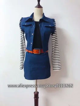 

Women's Clothing Dragon Ball Android 18 Cosplay Costume denim skirt