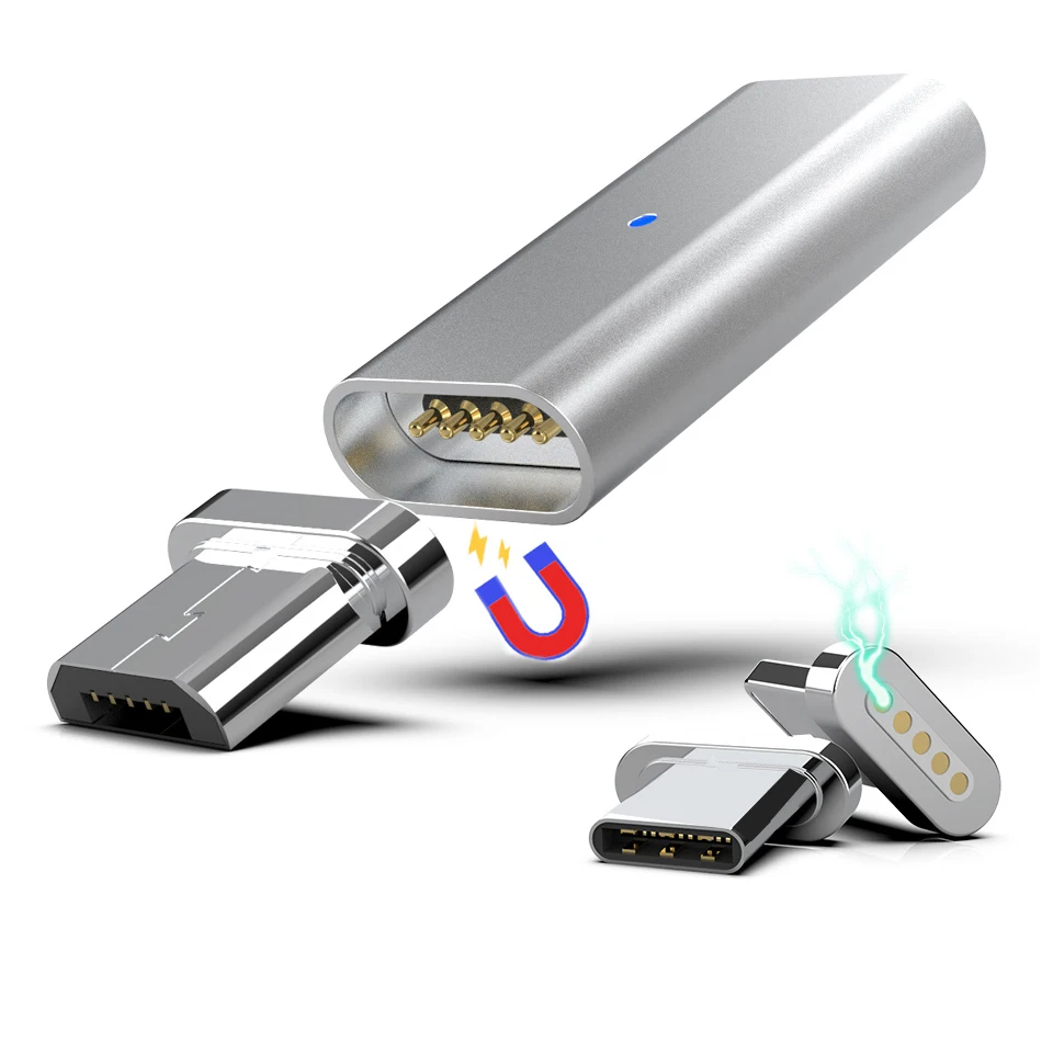 Магнитный mi cro usb type C разъем Usb-C Магнит Usb адаптер быстрое зарядное устройство кабель для Xiaomi mi 9 Красный mi Note 7 Pro sony кабель для передачи данных