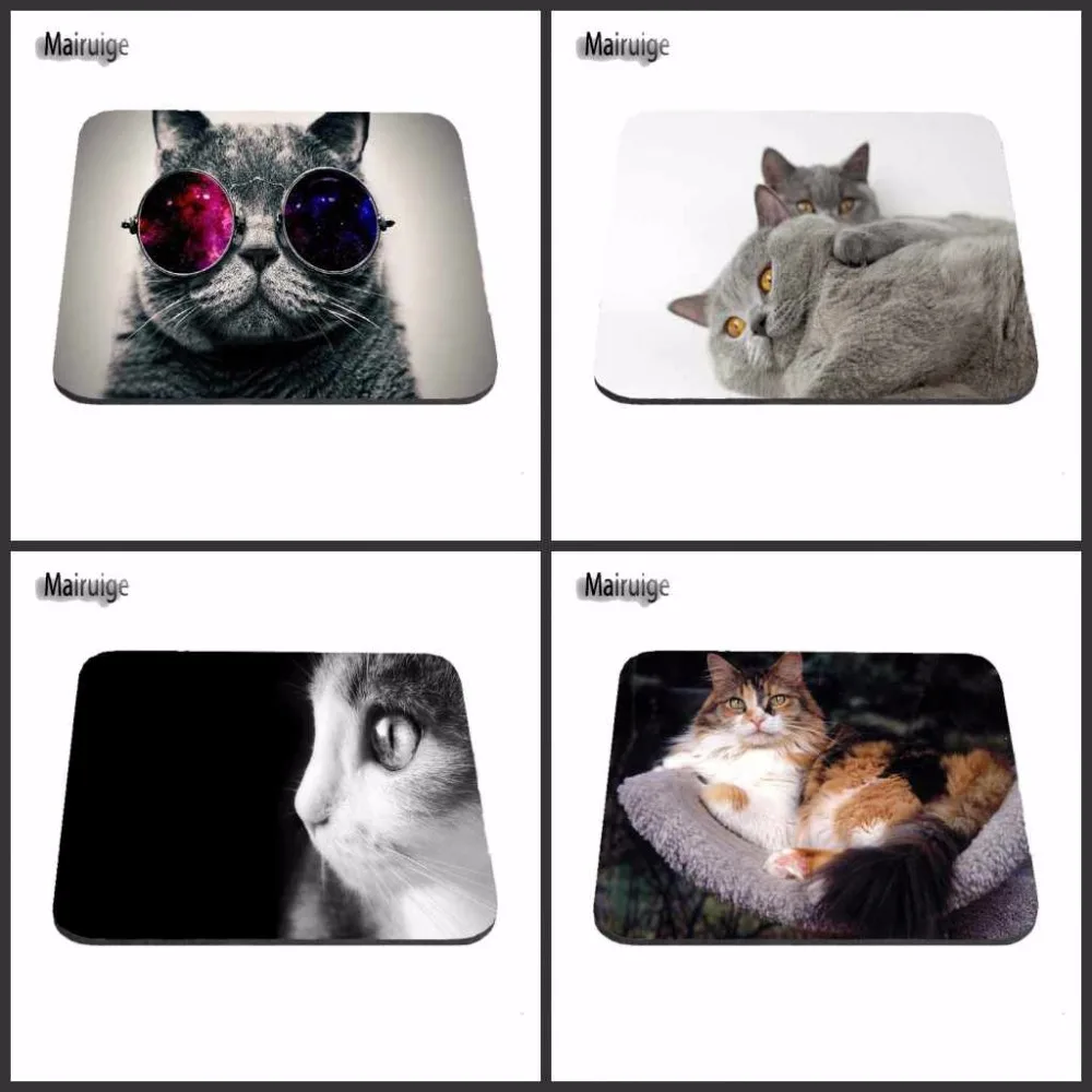 Luxury Print Two Lovers Cats Hot Item Custom Silicone Rectangular Mouse Pads Mice Mat Mouse