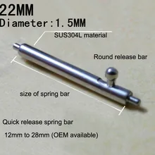 50 шт./лот часы Инструменты для ремонта и ремкомплекты 22 мм весна планка для часов Ремонт Запчасти 304 нержавеющая сталь диаметр 1,5 мм-SP008