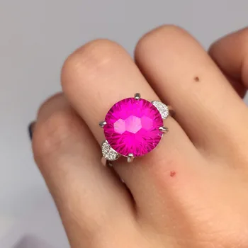 

KJJEAXCMY fine jewelry 925 silver inlaid fireworks powder corundum lady ring jewelry.
