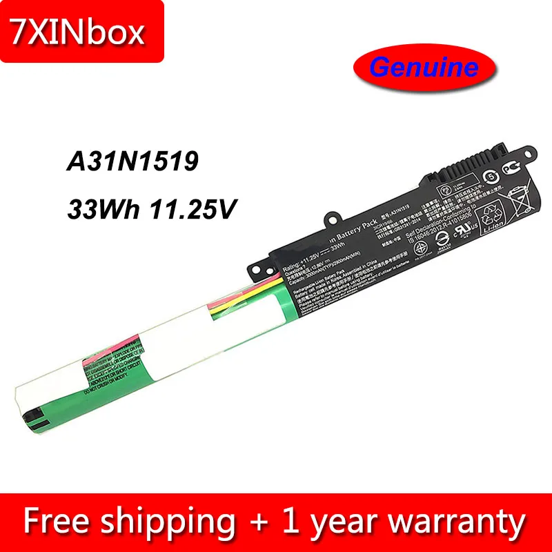 7XINbox 33Wh 11.25V A31N1519 Laptop Battery For ASUS X540 X540S X540SA X540SC X540L X540LA SI302 X540LJ X540YA R540SA 3ICR19/66 |