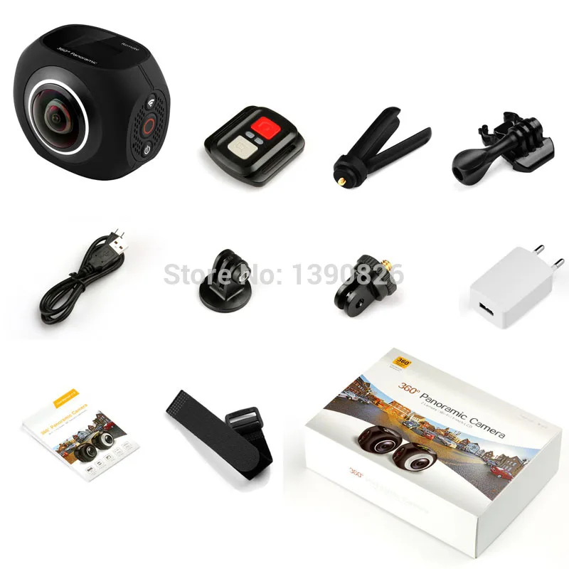 KaRue 360 Degree Sport Driving VR Camera Action Camera Wifi Mini 360 Action Camera Ultra HD Panorama Camera